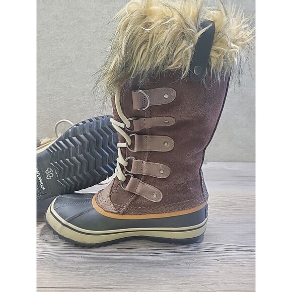 Sorel Joan of Arctic Waterproof Boots NL1540-256 Women's Size 6 Brown Leather - Picture 10 of 14